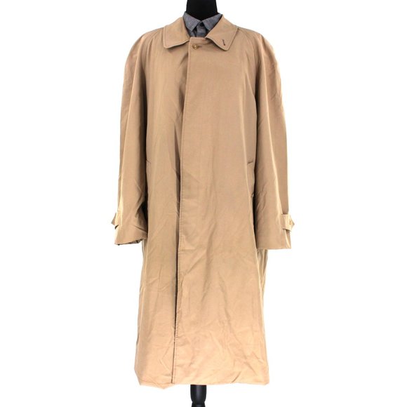 Burberry Wool Nova Check Lined Long Tan Trench Coat Jacket 42 Long Large Prorsum